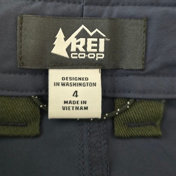 REI CO-OP Regular Fit Gray Zip To Shorts Belted Athletic Hiking Pants Women's 4 - Picture 5 of 6